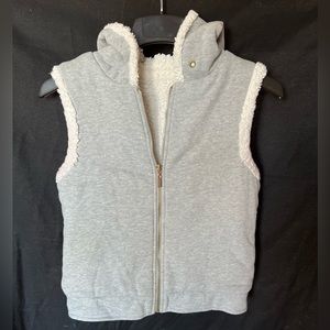 VS Hooded Zip Up Vest w/ Sherpa Lining